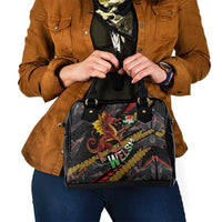 Welsh Celtic Shoulder Handbag Wales Y Ddraig Goch with Celtic Knot Sporty - Wonder Print Shop