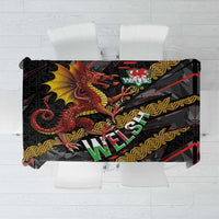 Welsh Celtic Tablecloth Wales Y Ddraig Goch with Celtic Knot Sporty - Wonder Print Shop