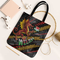 Welsh Celtic Tote Bag Wales Y Ddraig Goch with Celtic Knot Sporty - Wonder Print Shop