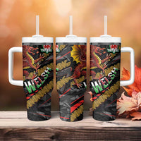 Welsh Celtic Tumbler With Handle Wales Y Ddraig Goch with Celtic Knot Sporty - Wonder Print Shop