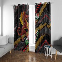 Welsh Celtic Window Curtain Wales Y Ddraig Goch with Celtic Knot Sporty - Wonder Print Shop