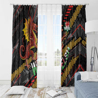 Welsh Celtic Window Curtain Wales Y Ddraig Goch with Celtic Knot Sporty - Wonder Print Shop