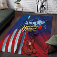 Veterans Day Military Never Forget Forever Honor Area Rug - Wonder Print Shop