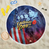 Veterans Day Military Never Forget Forever Honor Beach Blanket - Wonder Print Shop