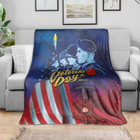 Veterans Day Military Never Forget Forever Honor Blanket