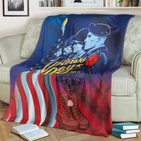 Veterans Day Military Never Forget Forever Honor Blanket