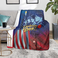 Veterans Day Military Never Forget Forever Honor Blanket