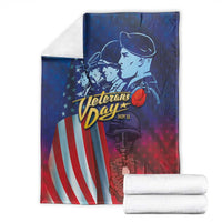 Veterans Day Military Never Forget Forever Honor Blanket
