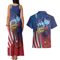 Veterans Day Military Never Forget Forever Honor Couples Matching Tank Maxi Dress and Hawaiian Shirt - Wonder Print Shop
