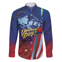 Veterans Day Military Never Forget Forever Honor Family Matching Long Sleeve Bodycon Dress and Hawaiian Shirt - Wonder Print Shop