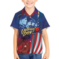 Veterans Day Military Never Forget Forever Honor Kid Hawaiian Shirt - Wonder Print Shop