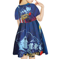 Veterans Day Military Never Forget Forever Honor Kid Short Sleeve Dress - Wonder Print Shop