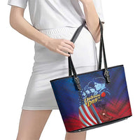 Veterans Day Military Never Forget Forever Honor Leather Tote Bag - Wonder Print Shop