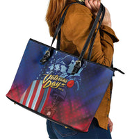 Veterans Day Military Never Forget Forever Honor Leather Tote Bag - Wonder Print Shop