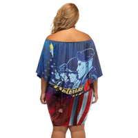 Veterans Day Military Never Forget Forever Honor Off Shoulder Short Dress - Wonder Print Shop