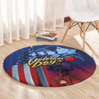 Veterans Day Military Never Forget Forever Honor Round Carpet