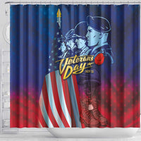 Veterans Day Military Never Forget Forever Honor Shower Curtain