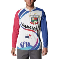 Panama Independence Day Button Sweatshirt Coat of Arms and Freedom - Wonder Print Shop