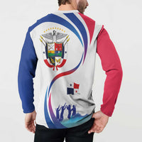 Panama Independence Day Button Sweatshirt Coat of Arms and Freedom - Wonder Print Shop