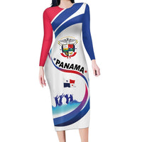 Panama Independence Day Family Matching Long Sleeve Bodycon Dress and Hawaiian Shirt Coat of Arms and Freedom - Wonder Print Shop