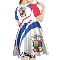 Panama Independence Day Kid Short Sleeve Dress Coat of Arms and Freedom - Wonder Print Shop