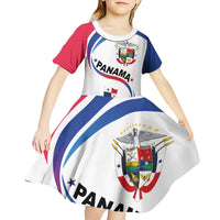 Panama Independence Day Kid Short Sleeve Dress Coat of Arms and Freedom - Wonder Print Shop