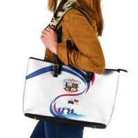 Panama Independence Day Leather Tote Bag Coat of Arms and Freedom - Wonder Print Shop