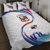 Panama Independence Day Quilt Bed Set Coat of Arms and Freedom - Wonder Print Shop