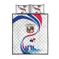 Panama Independence Day Quilt Bed Set Coat of Arms and Freedom - Wonder Print Shop
