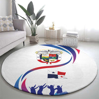 Panama Independence Day Round Carpet Coat of Arms and Freedom