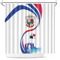 Panama Independence Day Shower Curtain Coat of Arms and Freedom