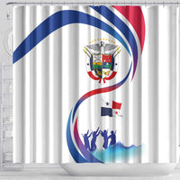 Panama Independence Day Shower Curtain Coat of Arms and Freedom