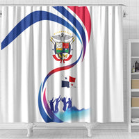 Panama Independence Day Shower Curtain Coat of Arms and Freedom