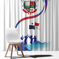 Panama Independence Day Window Curtain Coat of Arms and Freedom - Wonder Print Shop