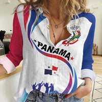 Panama Independence Day Women Casual Shirt Coat of Arms and Freedom - Wonder Print Shop