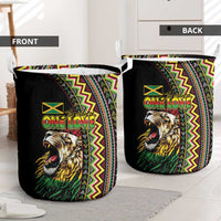 Jamaican Reggae-One Love Laundry Basket Tribal African Pattern and Roaring Lion - Wonder Print Shop