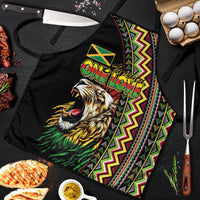 Jamaican Reggae-One Love Apron Tribal African Pattern and Roaring Lion - Wonder Print Shop