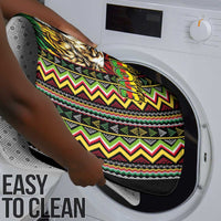 Jamaican Reggae-One Love Bathroom Set Tribal African Pattern and Roaring Lion - Wonder Print Shop