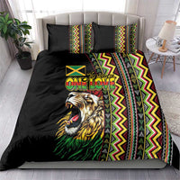 Jamaican Reggae-One Love Bedding Set Tribal African Pattern and Roaring Lion - Wonder Print Shop