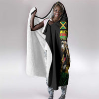Jamaican Reggae-One Love Hooded Blanket Tribal African Pattern and Roaring Lion - Wonder Print Shop