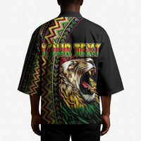 Personalized Jamaican Reggae-One Love Kimono Tribal African Pattern and Roaring Lion - Wonder Print Shop