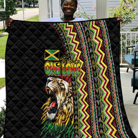 Jamaican Reggae-One Love Quilt Tribal African Pattern and Roaring Lion - Wonder Print Shop