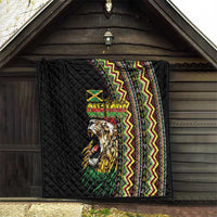 Jamaican Reggae-One Love Quilt Tribal African Pattern and Roaring Lion - Wonder Print Shop
