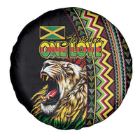 Jamaican Reggae-One Love Spare Tire Cover Tribal African Pattern and Roaring Lion - Wonder Print Shop