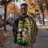 Personalized Jamaican Reggae-One Love Sweatshirt Tribal African Pattern and Roaring Lion - Wonder Print Shop