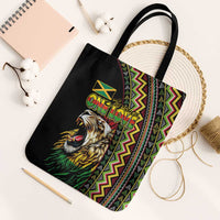 Jamaican Reggae-One Love Tote Bag Tribal African Pattern and Roaring Lion - Wonder Print Shop