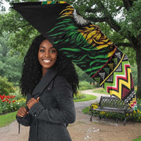 Jamaican Reggae-One Love Umbrella Tribal African Pattern and Roaring Lion - Wonder Print Shop
