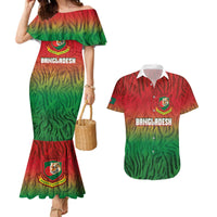 Custom Bangladesh Cricket-The Tigers Couples Matching Mermaid Dress and Hawaiian Shirt