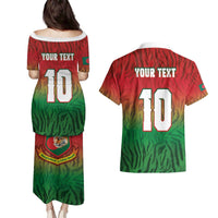 Custom Bangladesh Cricket-The Tigers Couples Matching Puletasi and Hawaiian Shirt