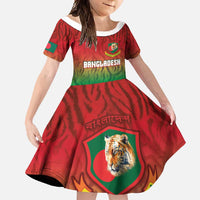 Custom Bangladesh Cricket-The Tigers Family Matching Mermaid Dress and Hawaiian Shirt